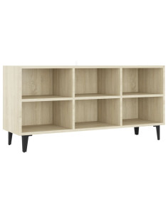 Mobile TV con Gambe in Metallo Rovere Sonoma 103,5x30x50 cm