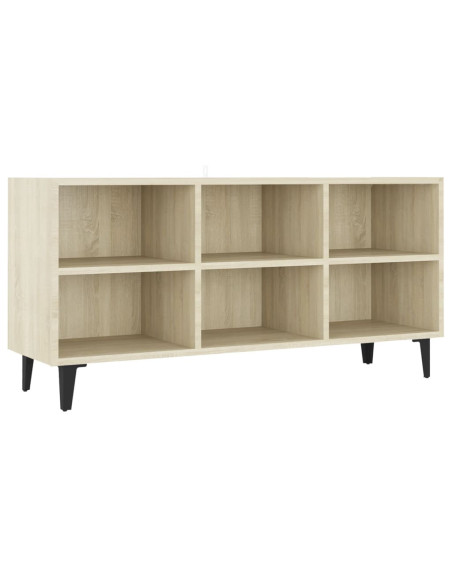Mobile TV con Gambe in Metallo Rovere Sonoma 103,5x30x50 cm