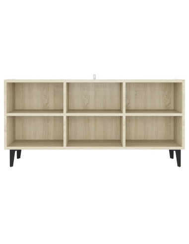 Mobile TV con Gambe in Metallo Rovere Sonoma 103,5x30x50 cm