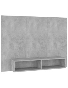 Mobile TV a Muro Grigio Cemento 120x23,5x90cm Legno Multistrato