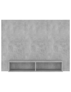 Mobile TV a Muro Grigio Cemento 120x23,5x90cm Legno Multistrato 2