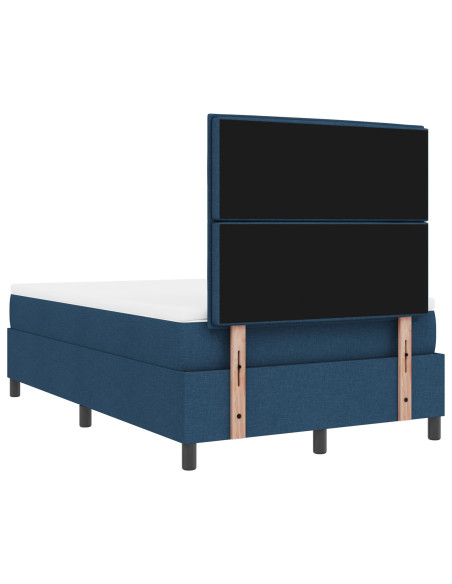 Letto a molle  con materasso blu piccolo doppio in tessuto