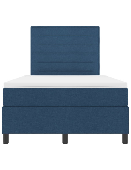 Letto a molle  con materasso blu piccolo doppio in tessuto