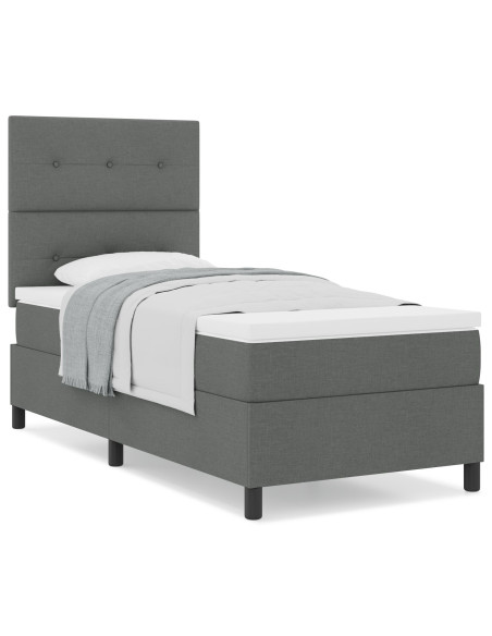 Letto a Box Spring con Materasso Antracite Singolo