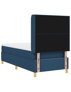 Letto a molle con materasso Blu 80 x 200 cm Tessuto 2