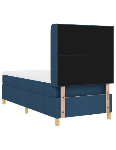 Letto a molle con materasso Blu 80 x 200 cm Tessuto