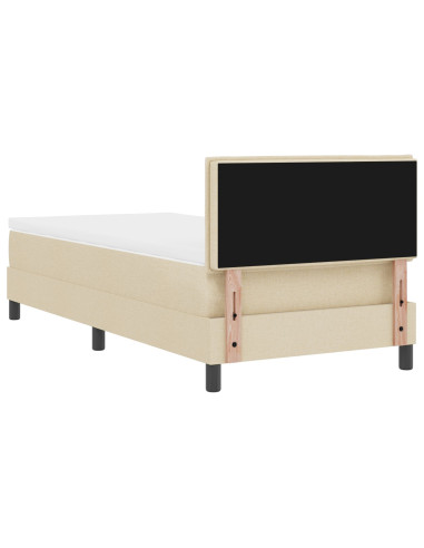 Letto a molle con materasso con led Crema 90 x 190 cm Tessuto
