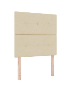 Letto a molle con materasso con led Crema 90 x 190 cm Tessuto