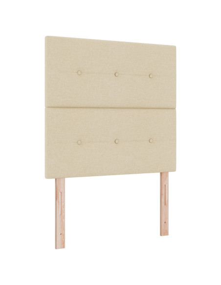 Letto a molle con materasso con led Crema 90 x 190 cm Tessuto