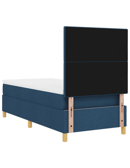 struttura letto con materasso Blu Poliestere 90 x 190 cm