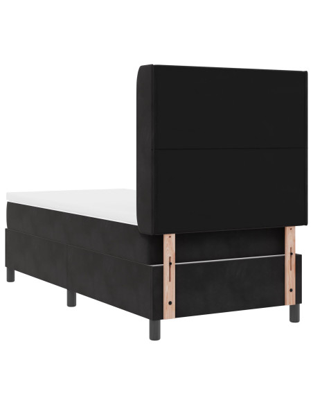 Letto Box Spring con Materasso & LED Nero 80x200 cm Velluto