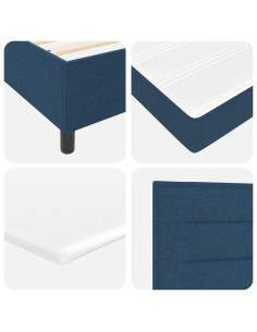 Letto a molle con materasso Blu 80 x 200 cm Tessuto