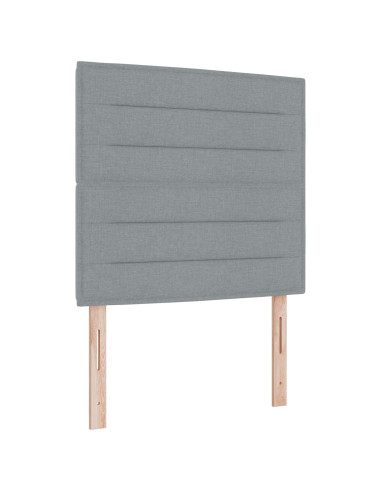 Letto a molle con materasso Grigio chiaro 90 x 190 cm Tessuto