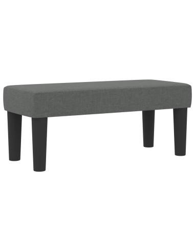 Letto a molle con materasso Grigio scuro 90 x 190 cm Tessuto