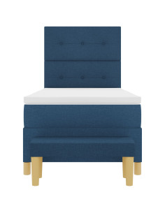 Letto a molle con materasso Blu 80 x 200 cm Tessuto
