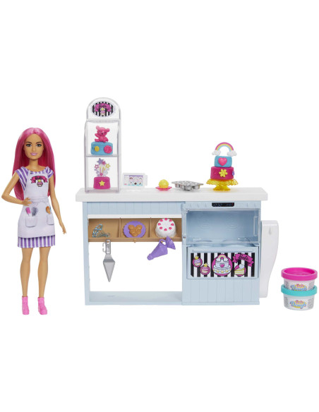 Barbie Pasticceria - Playset con Bambola e Postazione da Pasticceria - Bambola da 30 cm - Oltre 20 Accessori per Dolci - Regalo 