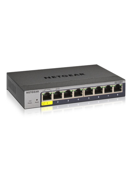 NETGEAR GS108Tv3 Gestito L2 Gigabit Ethernet (10/100/1000) Grigio