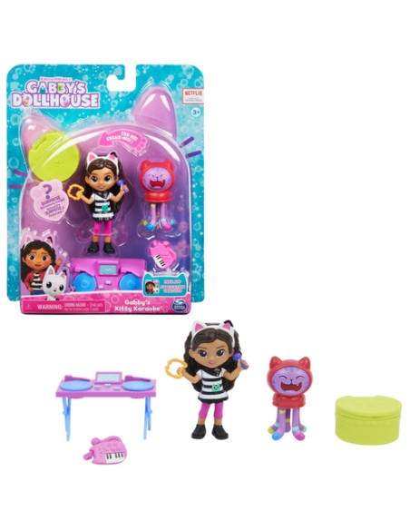 Gabby's Dollhouse , Mini set Karaoke, con Gabby e Dj Catnip, giochi per bambini dai 3 anni in su