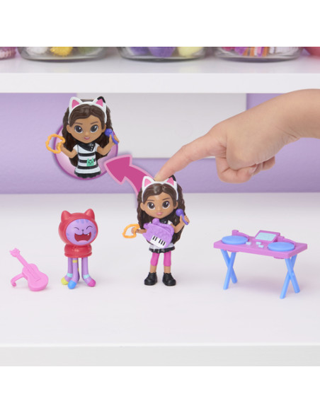 Gabby's Dollhouse , Mini set Karaoke, con Gabby e Dj Catnip, giochi per bambini dai 3 anni in su