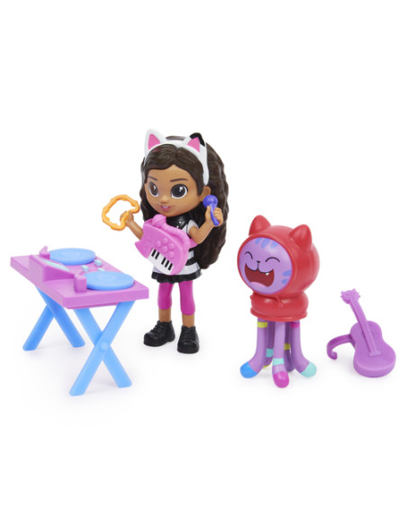 Gabby's Dollhouse , Mini set Karaoke, con Gabby e Dj Catnip, giochi per bambini dai 3 anni in su