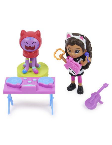 Gabby's Dollhouse , Mini set Karaoke, con Gabby e Dj Catnip, giochi per bambini dai 3 anni in su