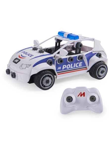 Meccano JUNIOR, Radiocomando della Polizia, Costruzioni per bambini, 73 pezzi in plastica, Giocattoli per bambini dai 5 anni in 