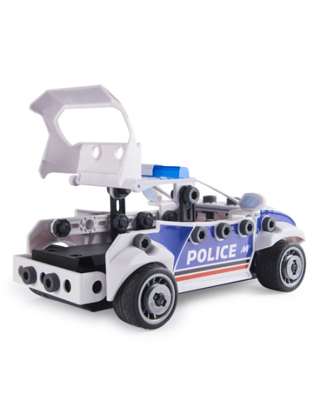Meccano JUNIOR, Radiocomando della Polizia, Costruzioni per bambini, 73 pezzi in plastica, Giocattoli per bambini dai 5 anni in 