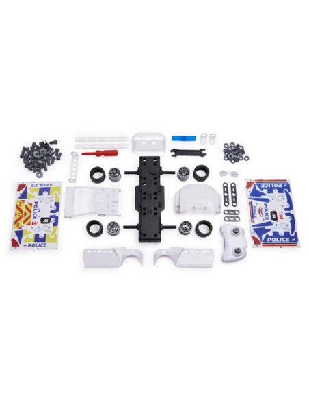 Meccano JUNIOR, Radiocomando della Polizia, Costruzioni per bambini, 73 pezzi in plastica, Giocattoli per bambini dai 5 anni in 
