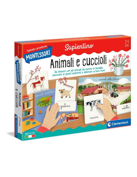 Clementoni Montessori - Gli animali e i loro cuccioli