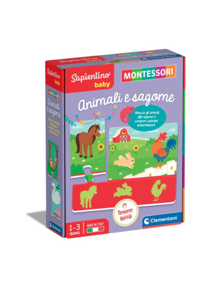 Clementoni Sapientino Montessori Animali e Sagome