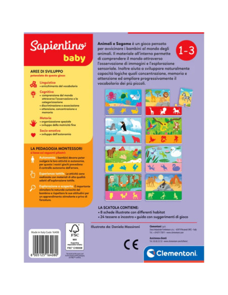 Clementoni Sapientino Montessori Animali e Sagome