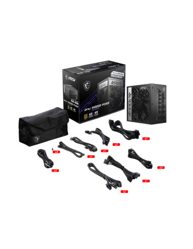 MSI MPG A1000G PCIE5 alimentatore per computer 1000 W 20+4 pin ATX ATX Nero