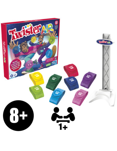 Hasbro Gaming Twister Air, gioco Twister con app per realtà aumentata, si collega a dispositivi smart, giochi attivi per feste,
