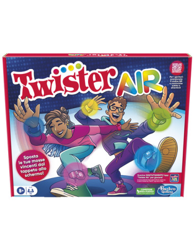Hasbro Gaming Twister Air, gioco Twister con app per realtà aumentata, si collega a dispositivi smart, giochi attivi per feste,