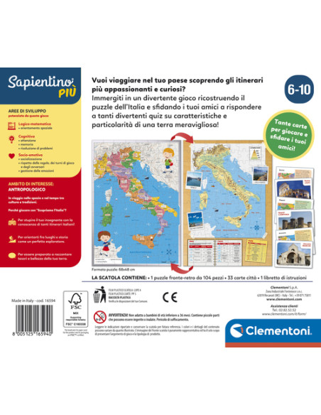 Clementoni Sapientino Più Scopriamo l'Italia