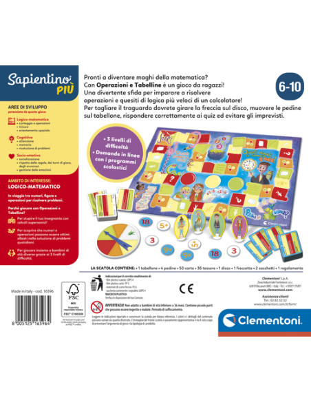 Clementoni Sapientino Più Operazioni e Tabelline