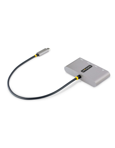 StarTech.com Hub USB-C con Ethernet a 3 porte - Adattatore USB Type-C con 3x USB-A e 1X Ethernet Gigabit - Splitter USB C Alimen
