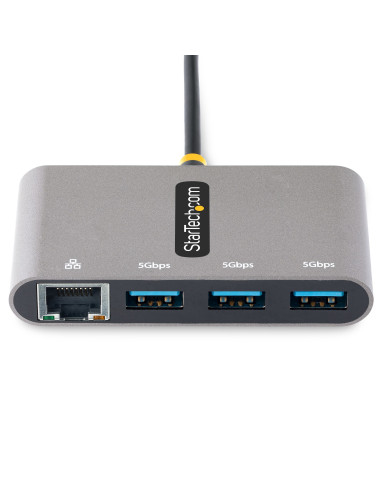 StarTech.com Hub USB-C con Ethernet a 3 porte - Adattatore USB Type-C con 3x USB-A e 1X Ethernet Gigabit - Splitter USB C Alimen