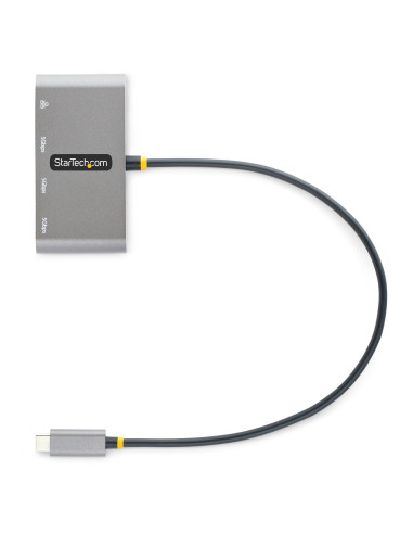 StarTech.com Hub USB-C con Ethernet a 3 porte - Adattatore USB Type-C con 3x USB-A e 1X Ethernet Gigabit - Splitter USB C Alimen