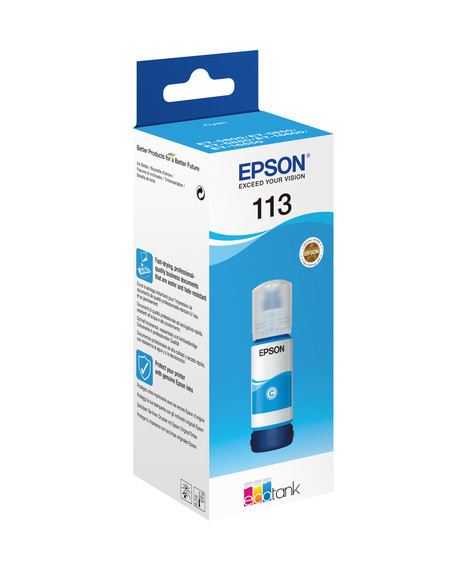 Epson 113 EcoTank Pigment Cyan ink bottle