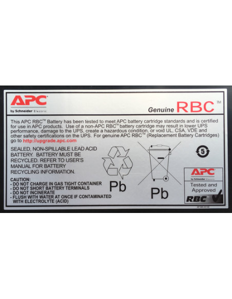 APC RBC55 batteria UPS Acido al piombo