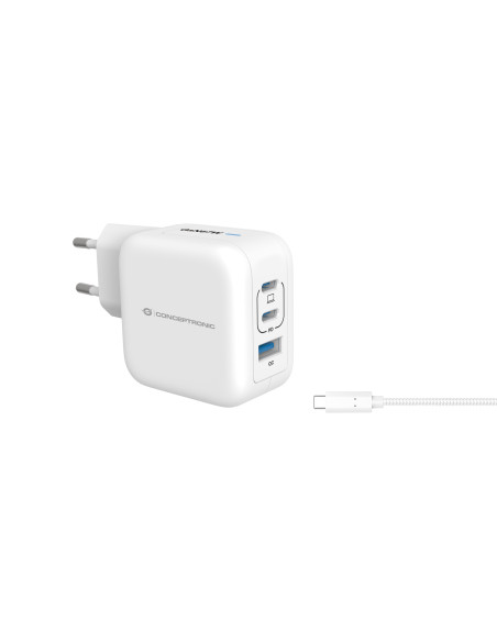 Conceptronic ALTHEA17W Caricabatterie per dispositivi mobili Universale Bianco AC Ricarica rapida Interno