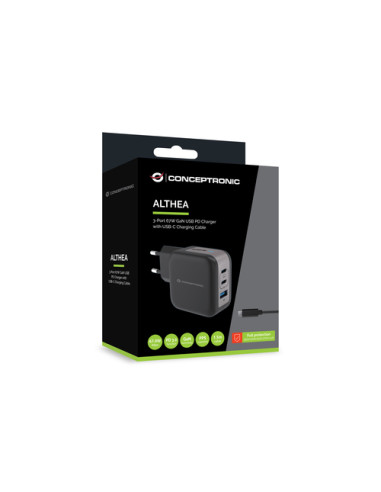 Conceptronic ALTHEA17B Caricabatterie per dispositivi mobili Universale Nero AC Ricarica rapida Interno