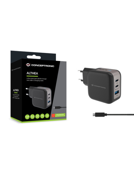 Conceptronic ALTHEA17B Caricabatterie per dispositivi mobili Universale Nero AC Ricarica rapida Interno