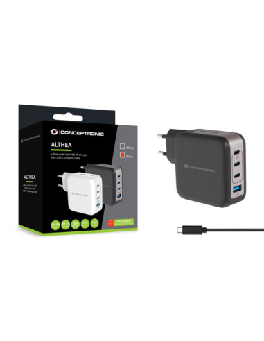 Conceptronic ALTHEA18B Caricabatterie per dispositivi mobili Universale Nero AC Ricarica rapida Interno