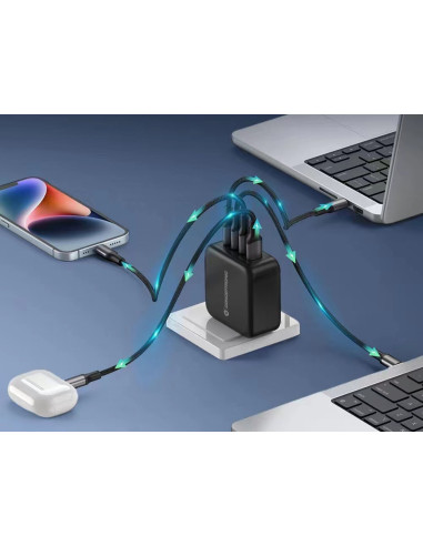 Conceptronic ALTHEA18B Caricabatterie per dispositivi mobili Universale Nero AC Ricarica rapida Interno