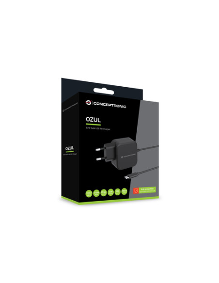 Conceptronic OZUL04BE Caricabatterie per dispositivi mobili Universale Nero AC Interno