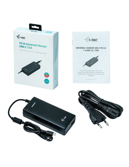 i-tec CHARGER-C112W Caricabatterie per dispositivi mobili Universale Nero AC Interno
