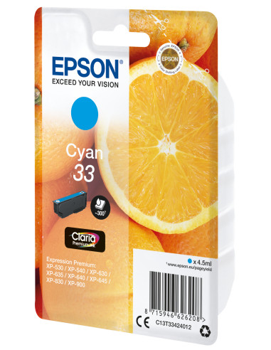 Epson Oranges Cartuccia Ciano T33 Claria Premium