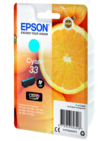 Epson Oranges Cartuccia Ciano T33 Claria Premium
